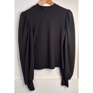 SHEIN Black Puff Sleeve Sweater Size M